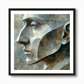 Abstract Portrait Of A Man 1 Art Print