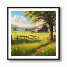 Farm In The Countryside 25 Art Print