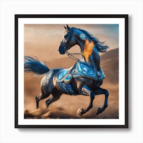 Horse In The Desert Art Print