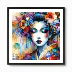 Creativel Geisha Illustration 172 Art Print