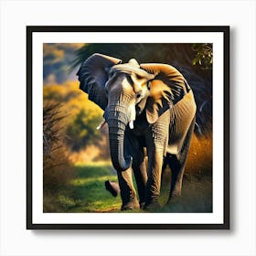 Elephant In The Wild Art Print