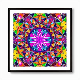 Abstract Psychedelic Mandala 1 Art Print