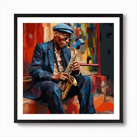 Saxophone Player 7 Art Print