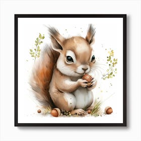 Squirrel Painting 1 Art Print