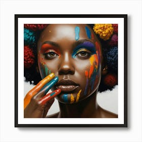 Portrait Of African American Woman Art Print