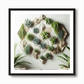 Wall Of Succulents Art Print