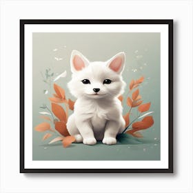 Arctic Fox Art Print
