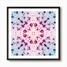 Pink Alcohol Ink Flower Pattern 3 Art Print