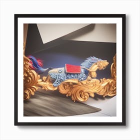 OCA DNA  Gilded Horse Art Print