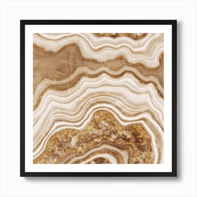 Golden Agate Texture 08 Art Print