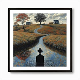 Man In The Water Art Print