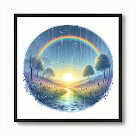 Rainbow in the sky 3 Art Print