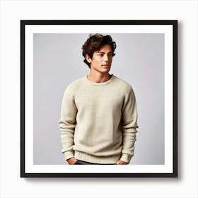 Mock Up Jumper Blank Plain Sweater Pullover Knit Cotton Wool Fleece Soft Comfy Cozy M (4) Art Print