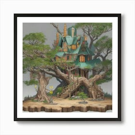 A stunning tree house that is distinctive in its architecture Art Print