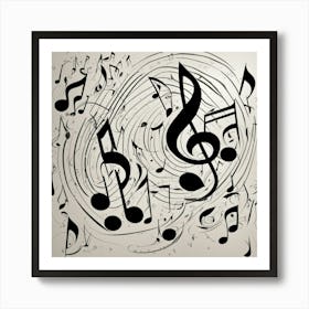 Black and White Abstract Art 34 Art Print