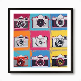 Vintage Camera Pop Art 4 Art Print