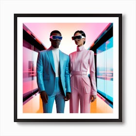 Futuristic Couple 6 Art Print