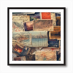 Postage Stamps 24 Art Print