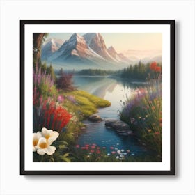 Mountain Lake Art Print