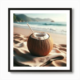Coconut Stock Videos & Royalty-Free Footage Art Print