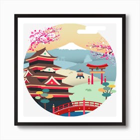 Japanese Pagoda Tokyo Art Japan Behance Animation Travel World Art Print