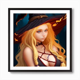 Sydney the blonde Witch Art Print