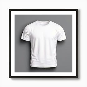 Mock Up Tshirt Blank Plain Cotton Unprinted Simple Minimalist Canvas Customizable Basic (7) Art Print