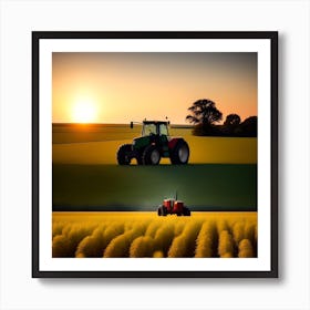 Tractor Trails Art Print