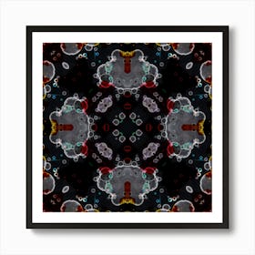 Watercolor Dark Pattern Art Print