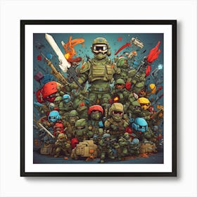 Halo Soldiers Art Print