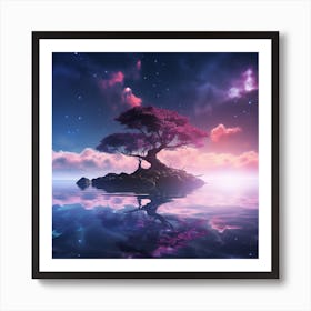 Lone Tree In The Water Art Print