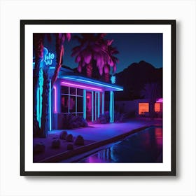 Neon Palm Springs Art Print