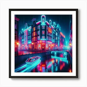 Exploring Amsterdam S Historic Streets, Stumbling Upon A Hidden Jazz Club Style Jazz Inspired Urban Expressionism (3) Art Print