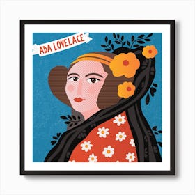 Ada Lovelace Square Art Print