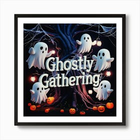 Happy halloween Illustration Spooky Horror devi background4 (2) Art Print