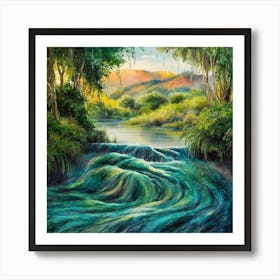 River In The Jungle Art Print