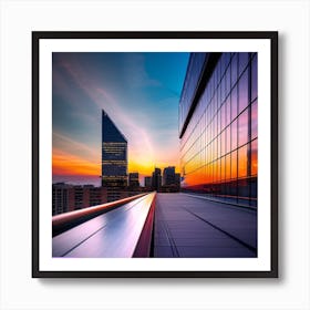 Sunset In Raleigh Art Print