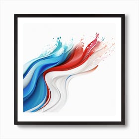 Abstract Of The Flag Of France Art Print