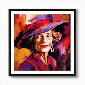 Portrait Of A Woman In A Hat 7 Art Print