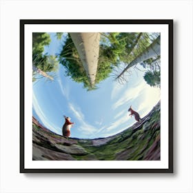 Morning In A Pine Tree Forest (I) Art Print