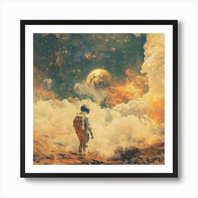 Astronaut In Space 1 Art Print