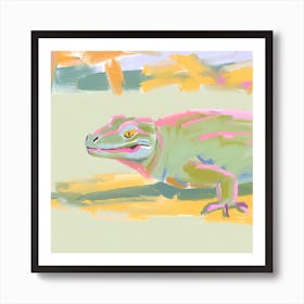 Komodo Dragon Lizard 01 Art Print