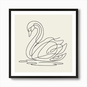 Swan Picasso style 11 Art Print