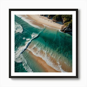 Aerial View Of A Beach 8 Art Print