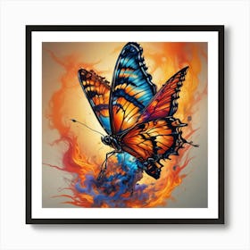 Butterfly On Fire 1 Art Print