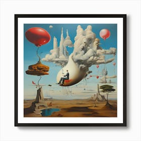 'Clouds And Balloons' Art Print