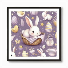 Easter Bunny Nursery Art Print