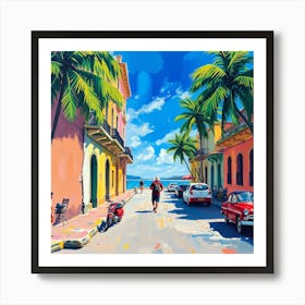 Street Scene In Cuba 1 Poster