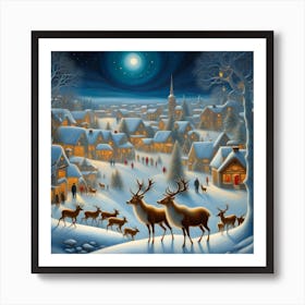 Christmas Village Art Print