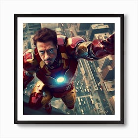 Armadiler Robert Downey Jr Iron Man Suit No Helmet In Very Powe E7d193ad 41c1 48eb Bce3 715ff8b7d0ee 1 Art Print